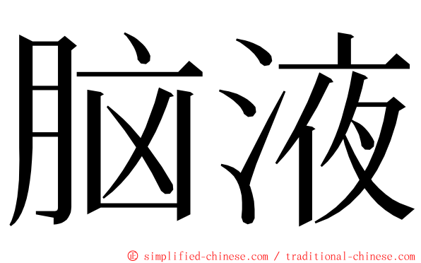 脑液 ming font