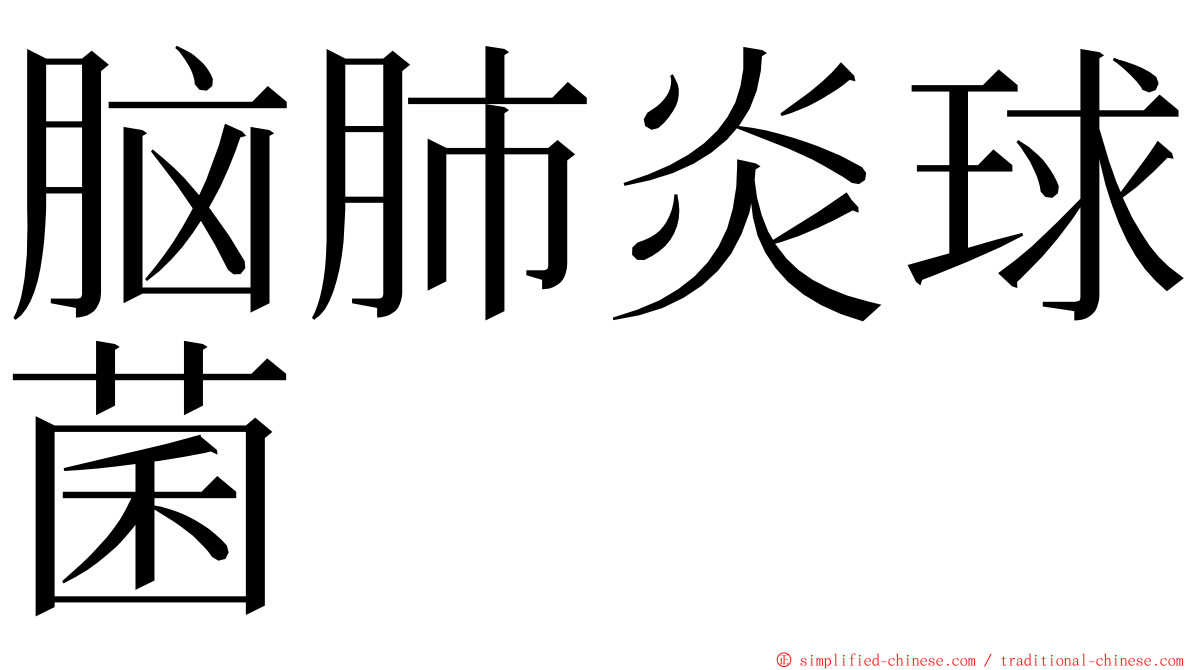 脑肺炎球菌 ming font