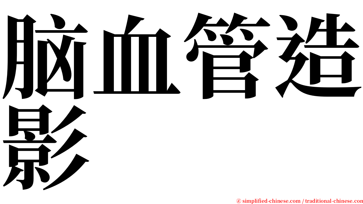 脑血管造影 serif font