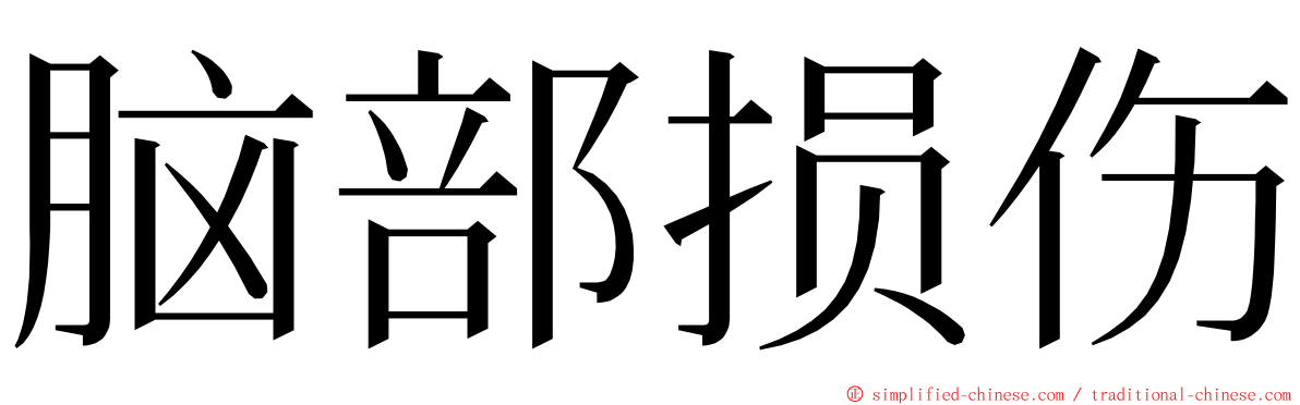 脑部损伤 ming font