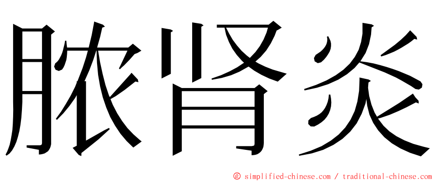 脓肾炎 ming font