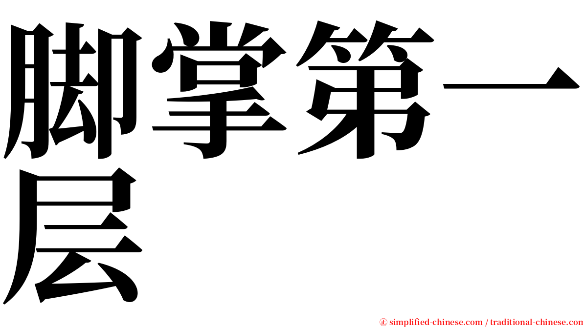 脚掌第一层 serif font