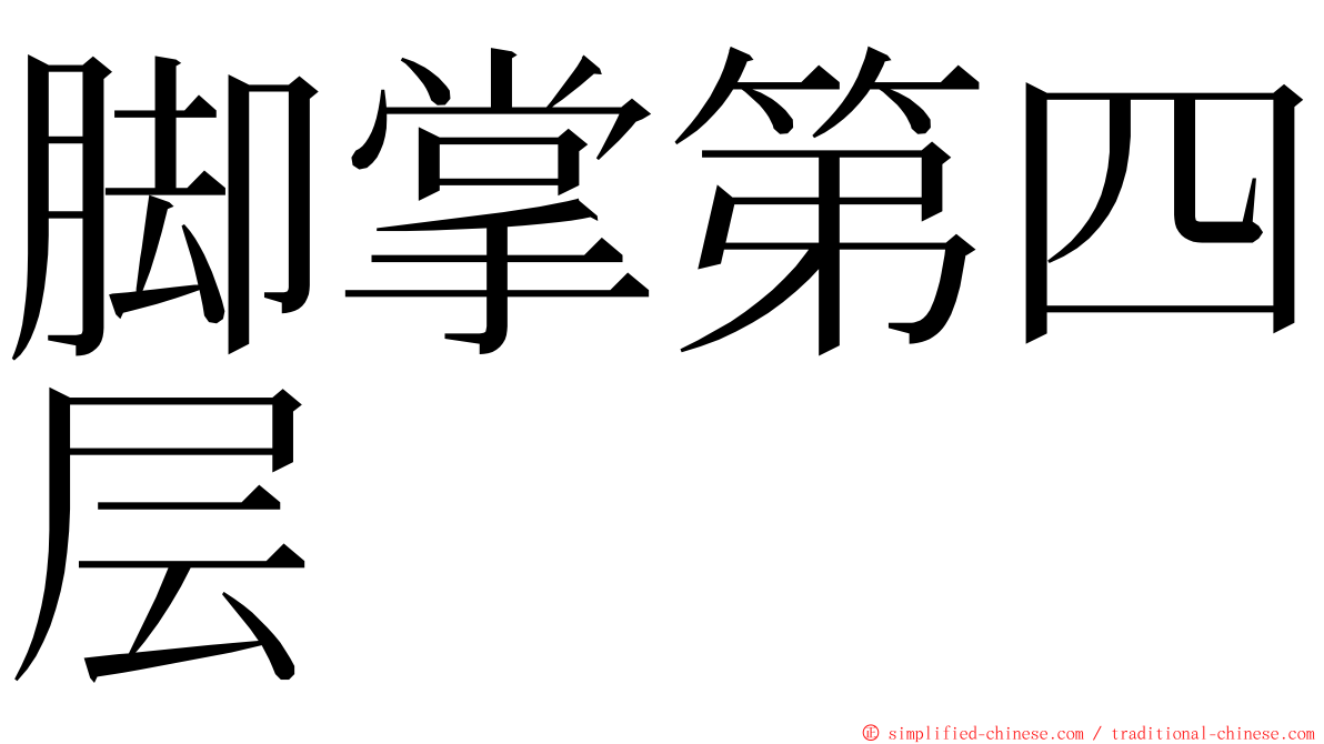 脚掌第四层 ming font