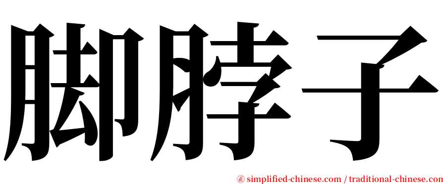 脚脖子 serif font