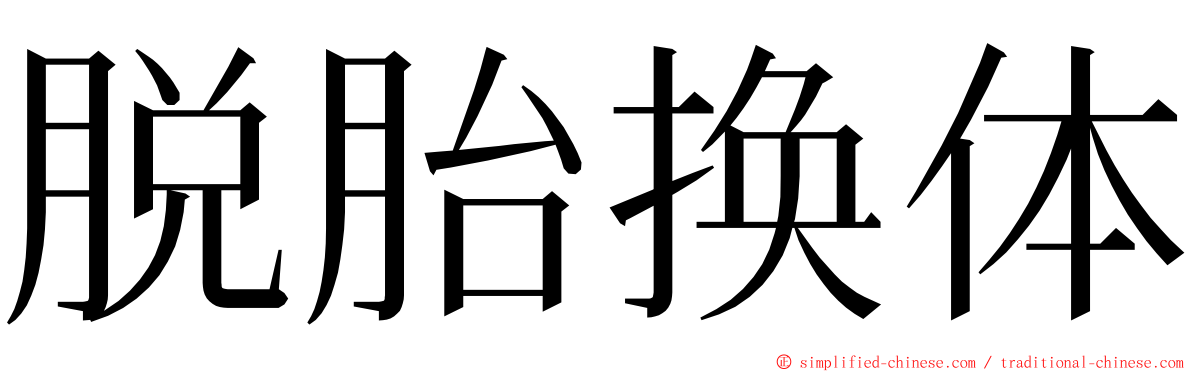 脱胎换体 ming font