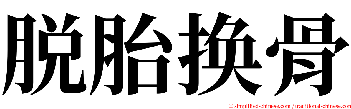 脱胎换骨 serif font