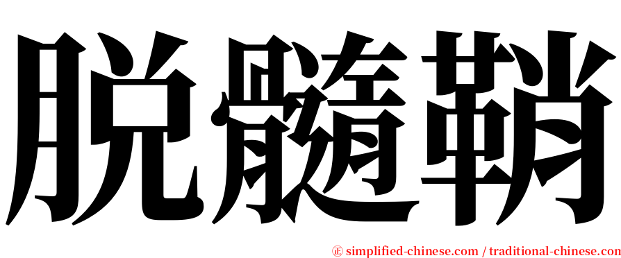 脱髓鞘 serif font