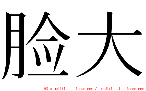 脸大 ming font