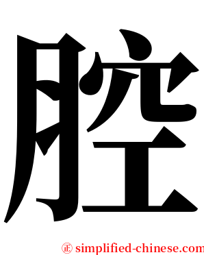 腔 serif font