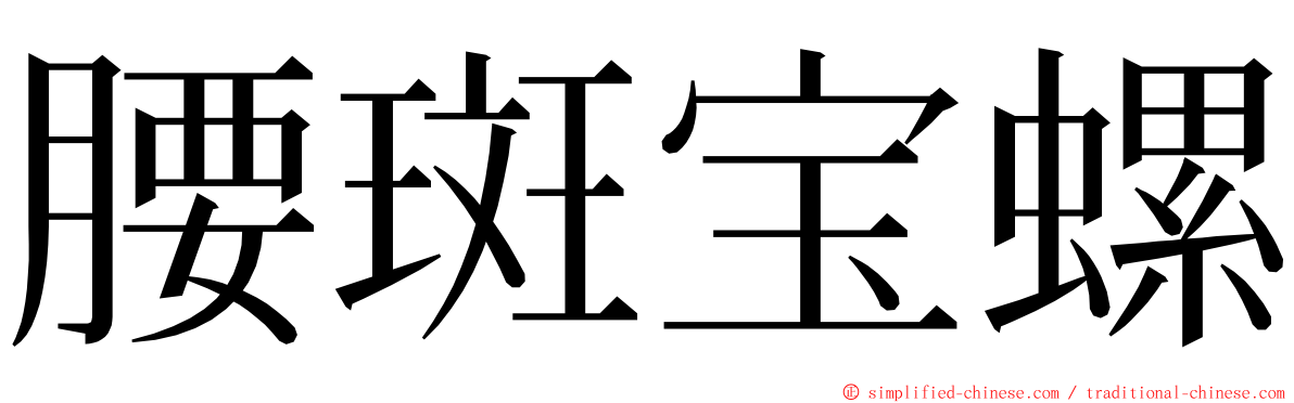 腰斑宝螺 ming font