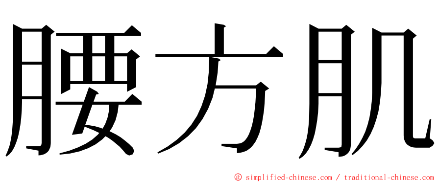 腰方肌 ming font