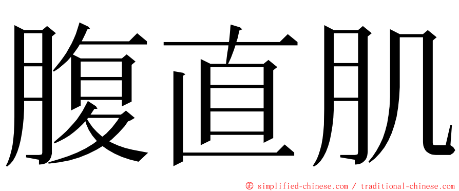 腹直肌 ming font