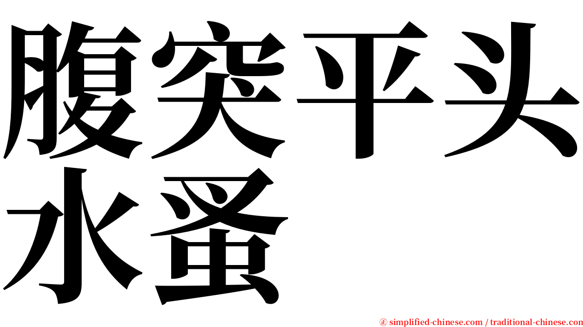 腹突平头水蚤 serif font