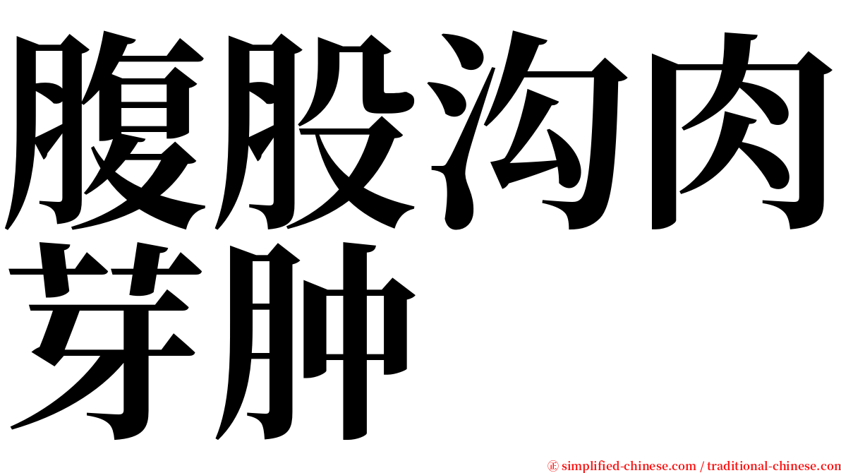 腹股沟肉芽肿 serif font