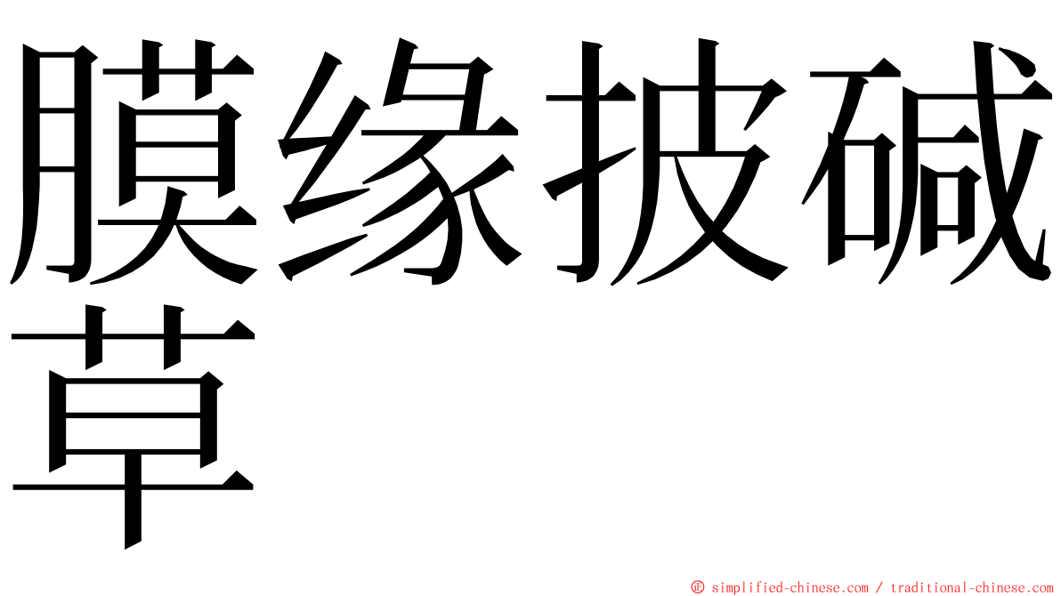 膜缘披碱草 ming font