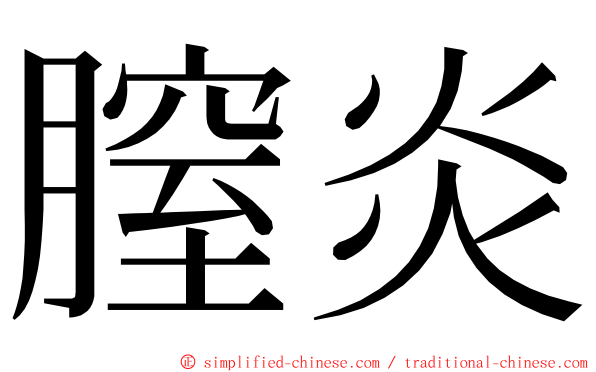 膣炎 ming font