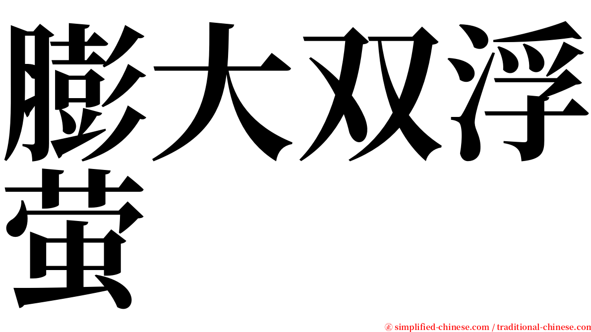 膨大双浮萤 serif font