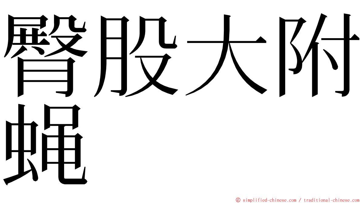 臀股大附蝇 ming font