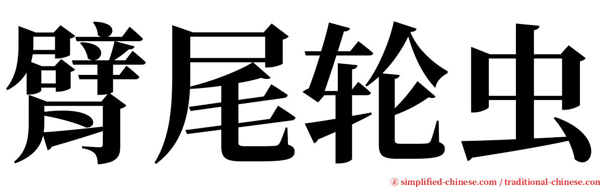 臂尾轮虫 serif font