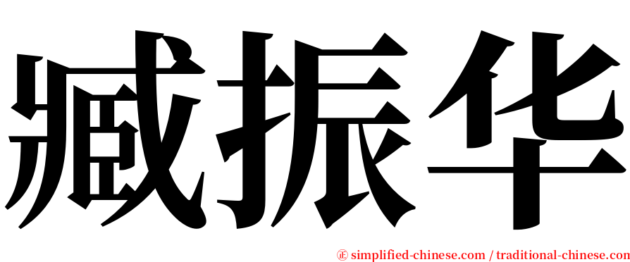 臧振华 serif font