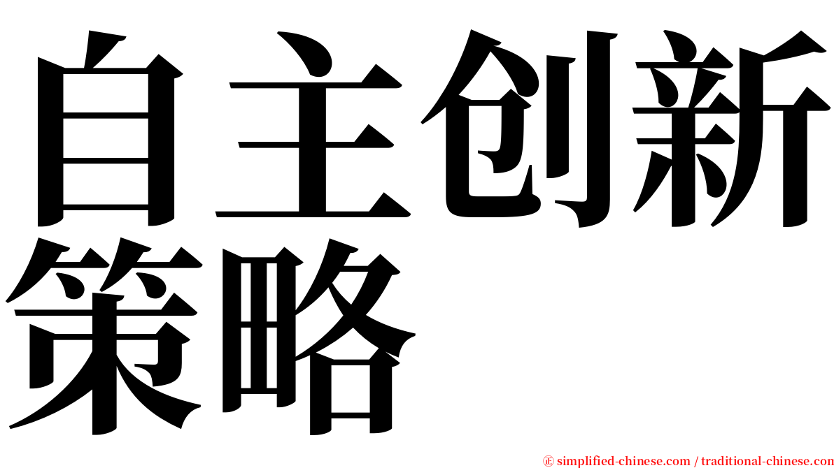 自主创新策略 serif font