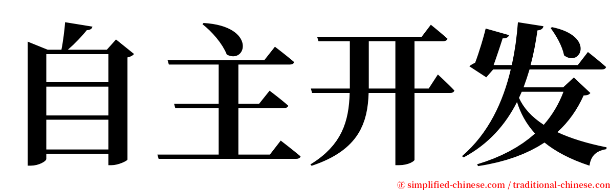 自主开发 serif font