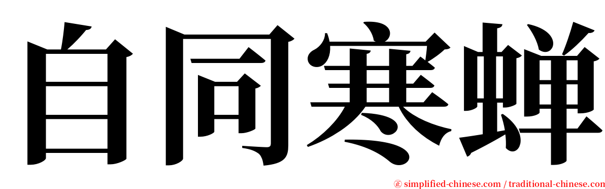 自同寒蝉 serif font