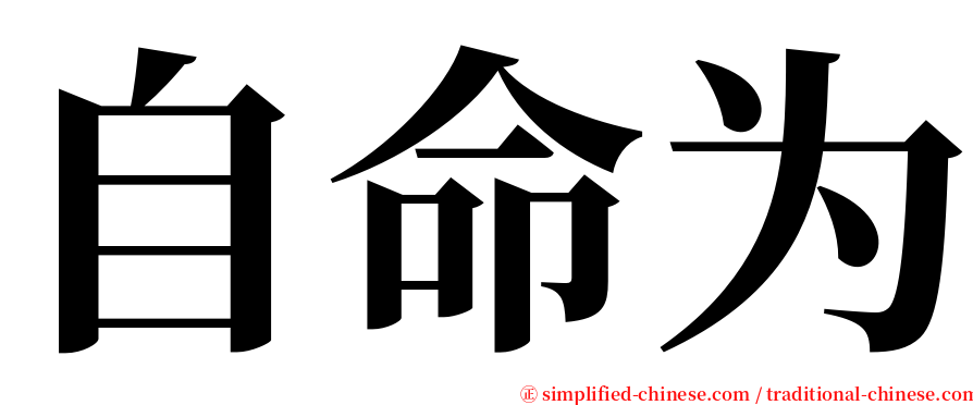 自命为 serif font