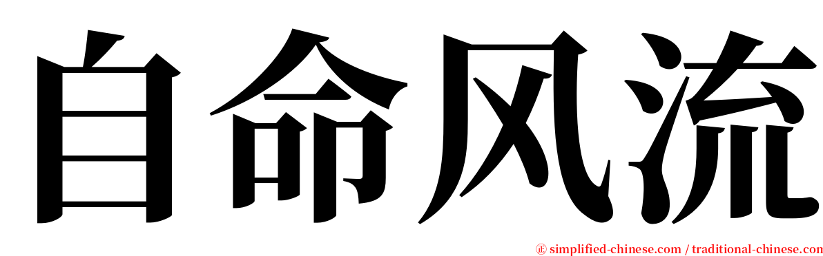 自命风流 serif font