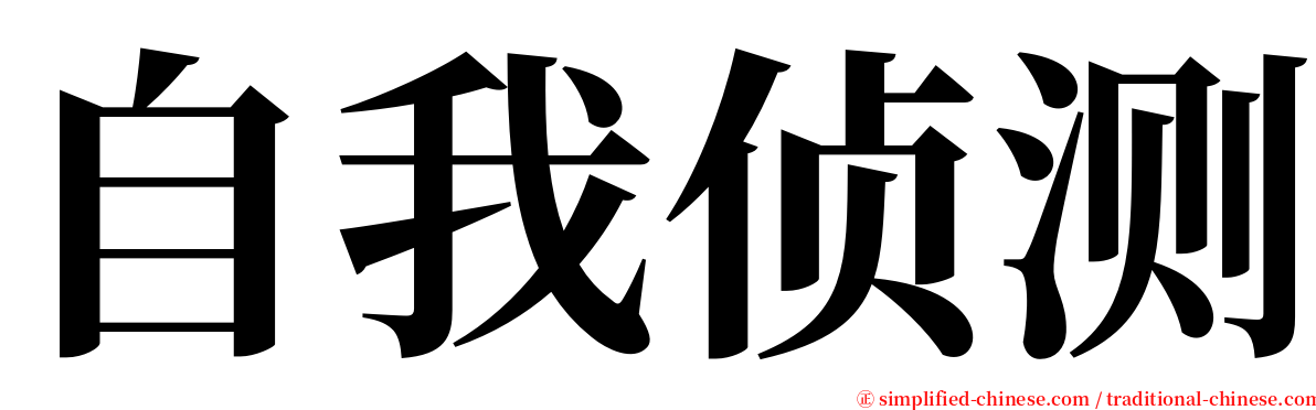 自我侦测 serif font