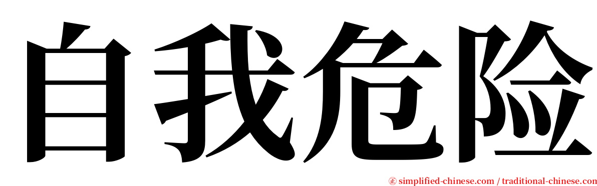 自我危险 serif font