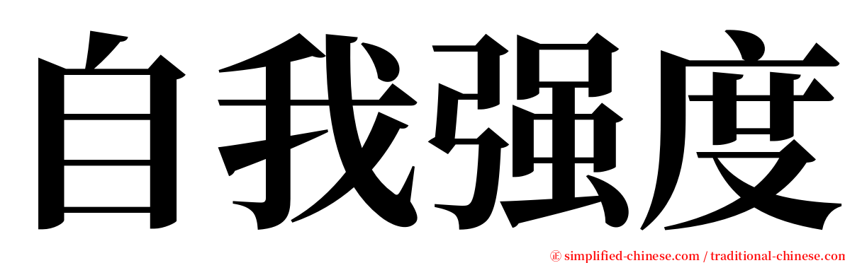 自我强度 serif font