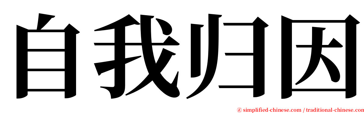 自我归因 serif font