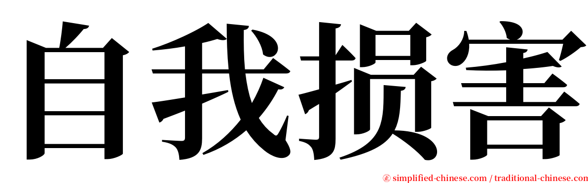 自我损害 serif font