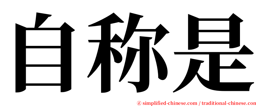 自称是 serif font