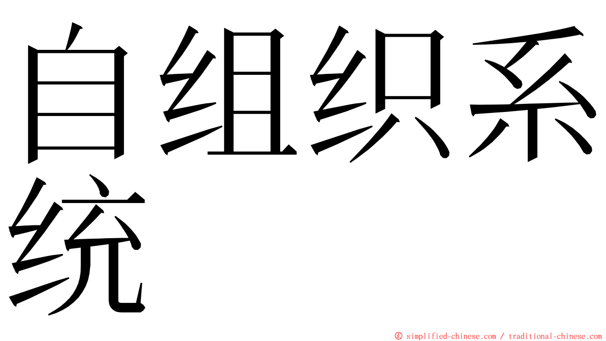 自组织系统 ming font