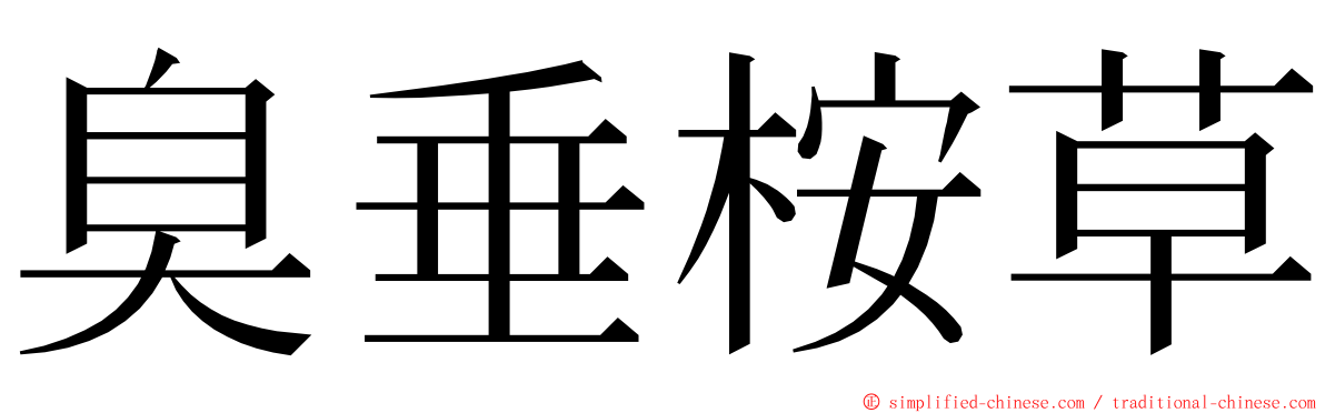 臭垂桉草 ming font