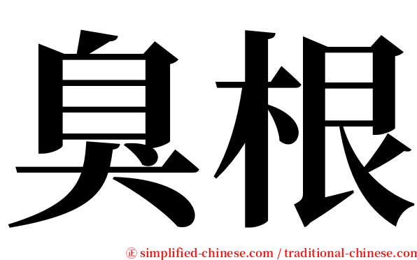 臭根 serif font