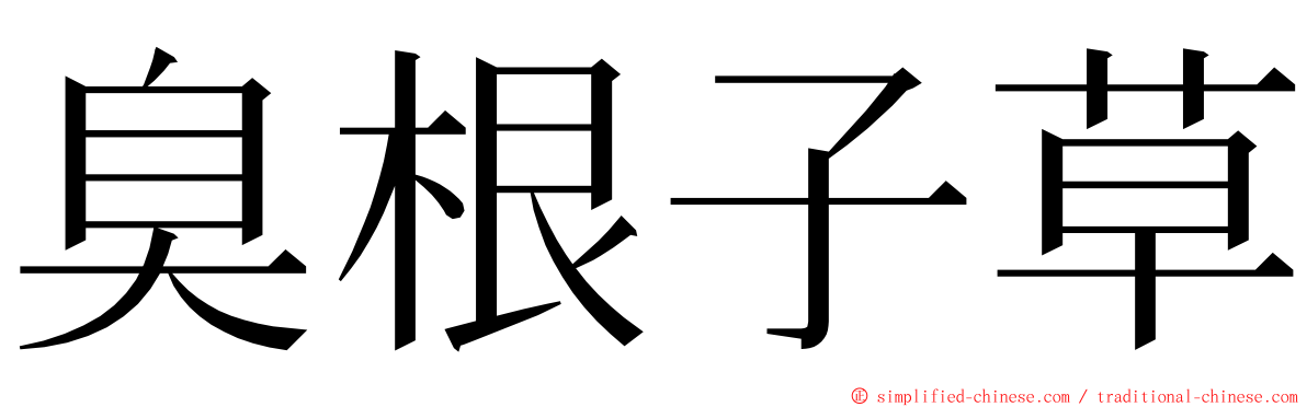 臭根子草 ming font