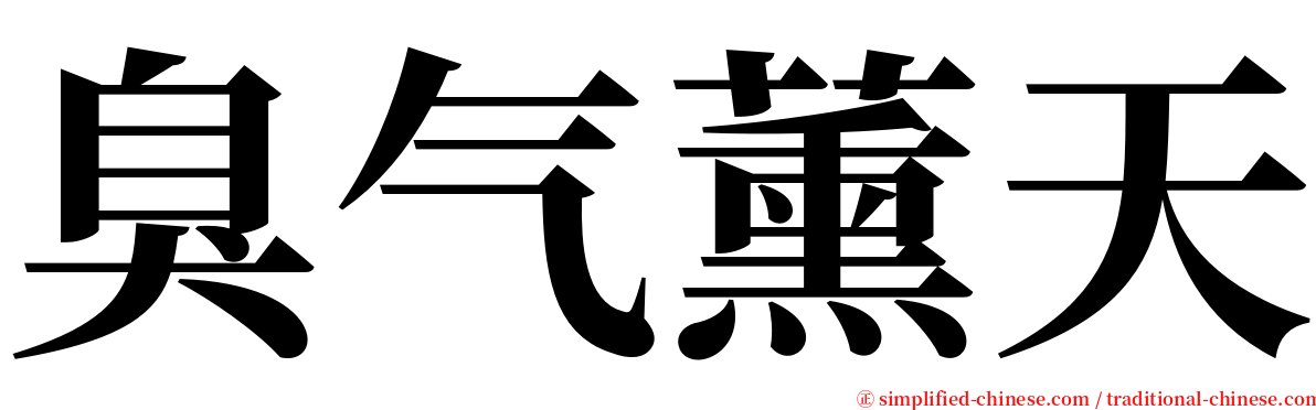 臭气薰天 serif font