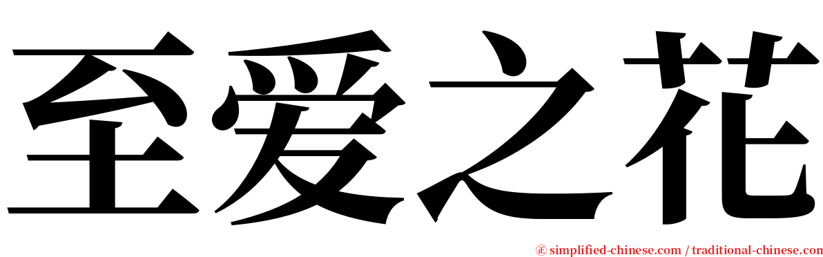 至爱之花 serif font