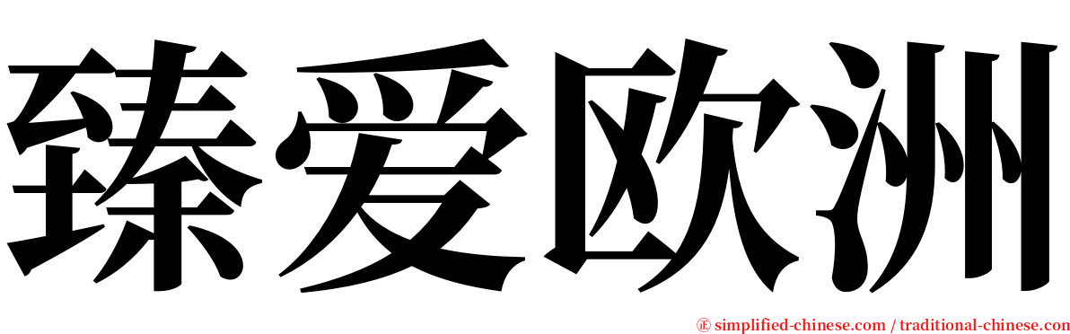 臻爱欧洲 serif font