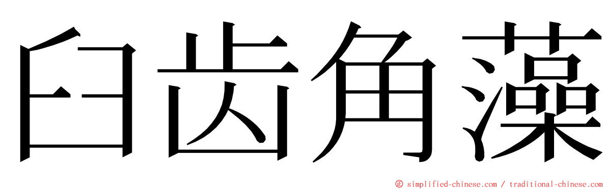 臼齿角藻 ming font