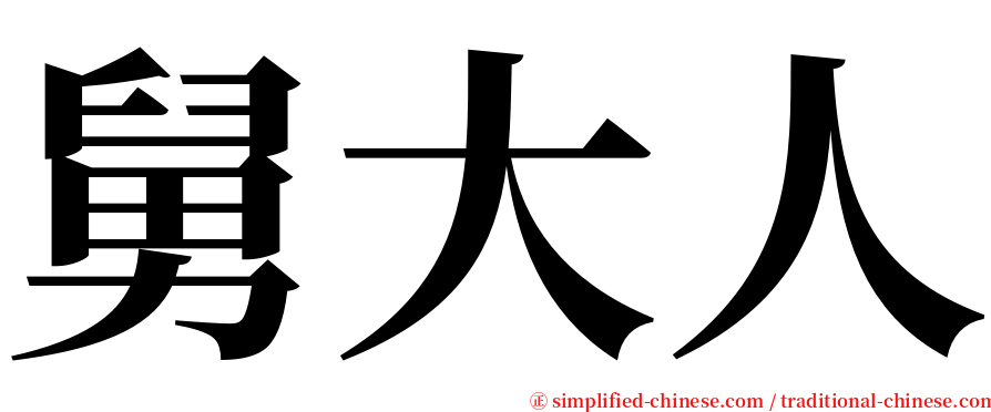 舅大人 serif font