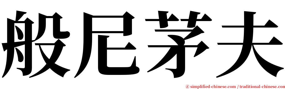 般尼茅夫 serif font