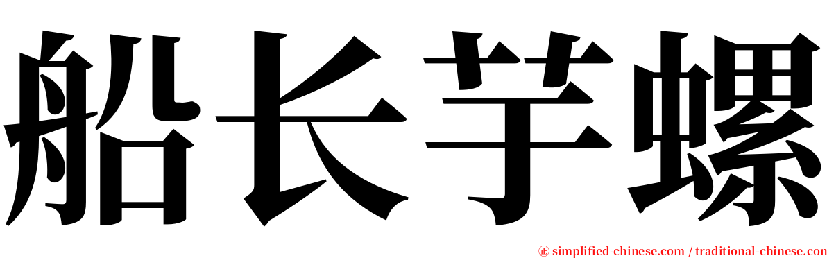 船长芋螺 serif font