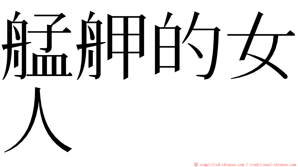 艋舺的女人 ming font