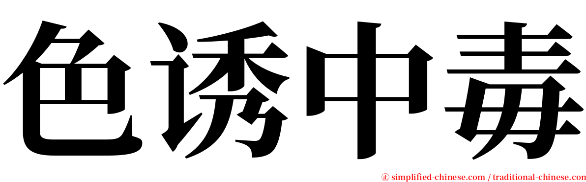 色诱中毒 serif font