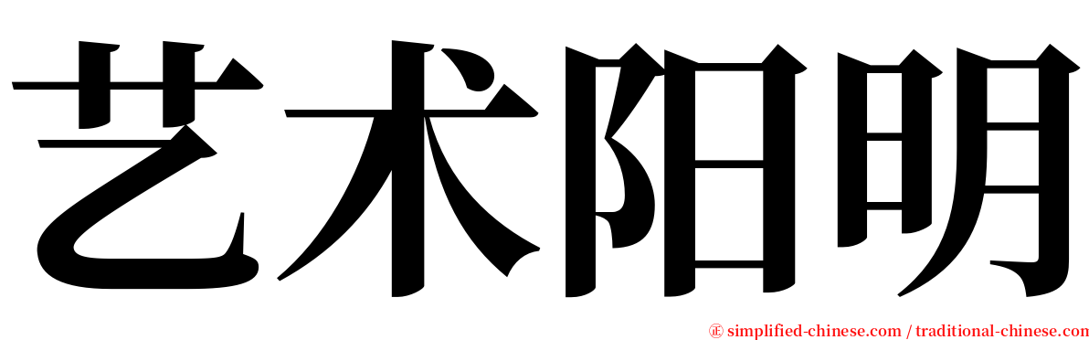 艺术阳明 serif font