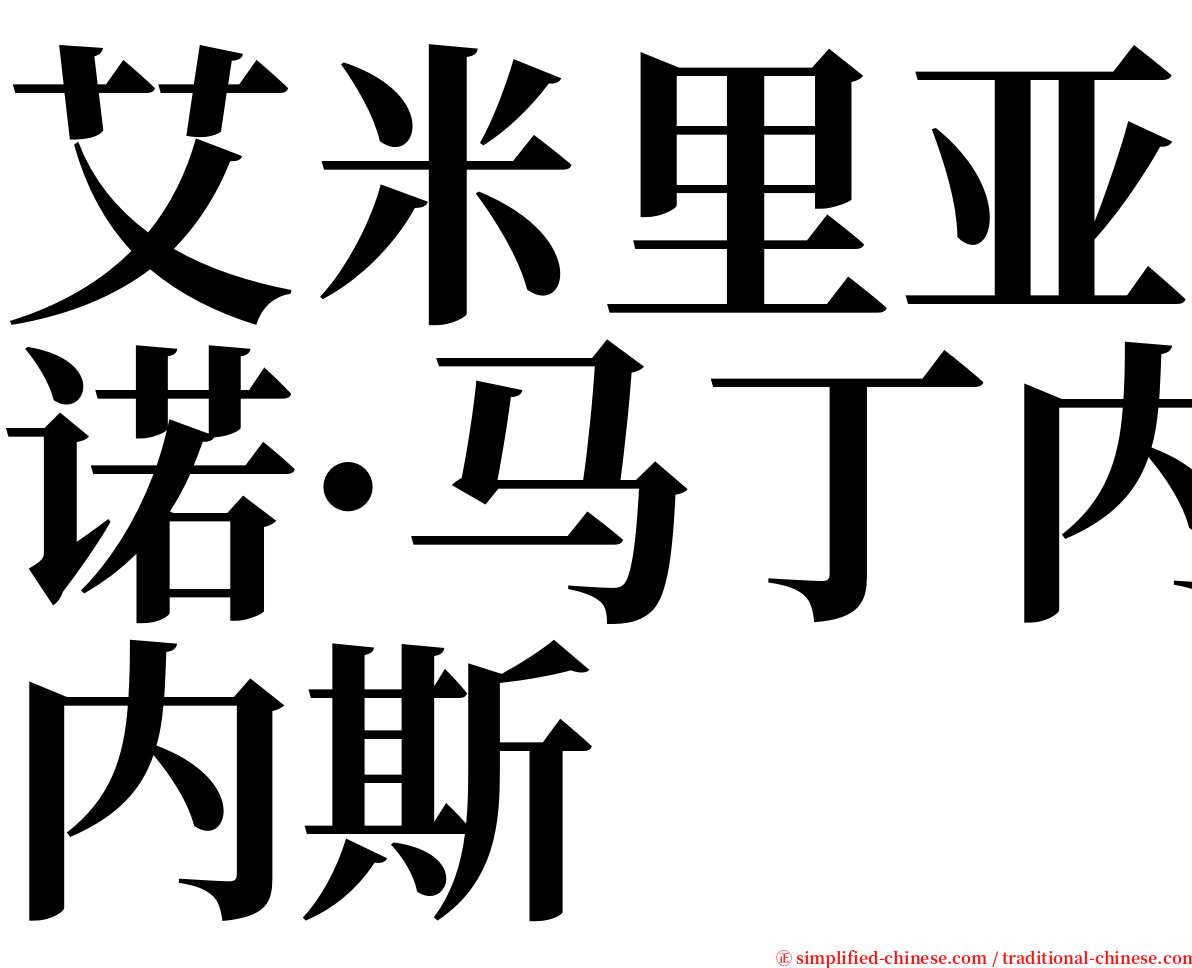 艾米里亚诺·马丁内斯 serif font